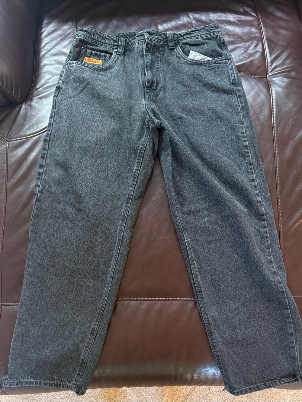 Empyre Black Washed Relaxed Jeans